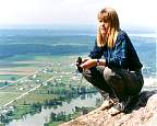 Katharine at King Mountain in Gatineau Park with Ottawa Valley in background